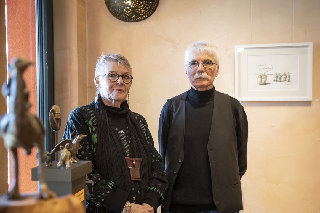 Jeannette Lerch und Ernst Mattiello stellen ihre Werke in der Galerie Darkoum in Lostorf aus.