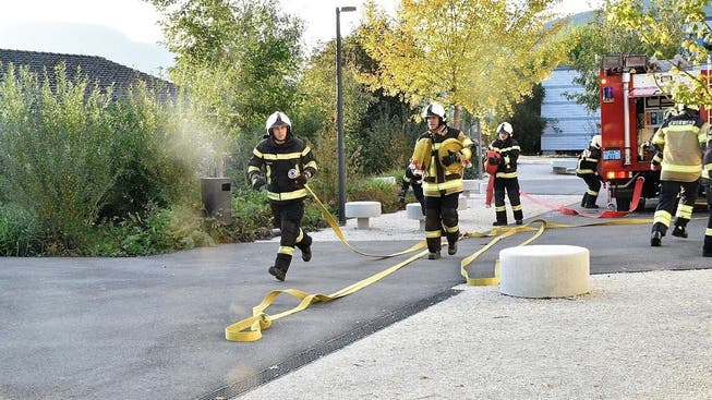 Die Einsatzkräfte der Feuerwehr Kestenholz an der diesjährigen Hauptübung.