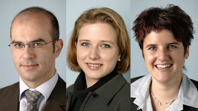 Alain Berset, Christa Markwalder und Jasmin Hutter
