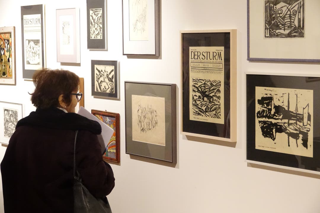 Einige der raren expressionistischen Werke, die zwischen 1910 und 1932 in der Kulturzeitschrift 'Der Sturm' erschienen.
