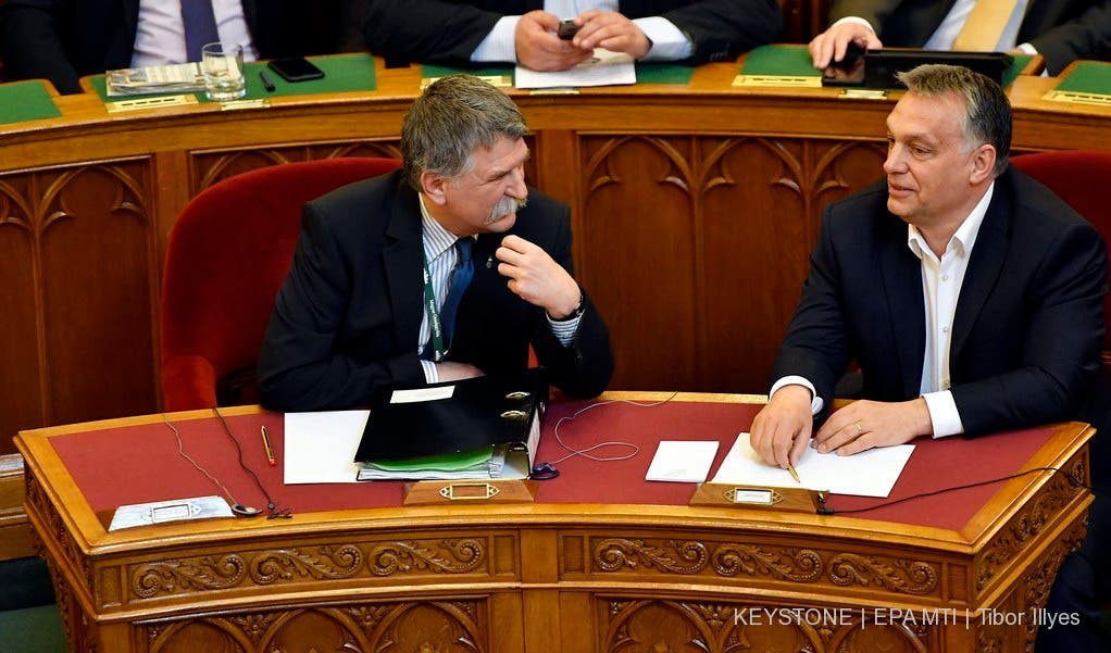 Wie demokratisch ist Ungarn noch? Der ungarische Parlamentspräsident László Kövér und Premierminister Viktor Orban.