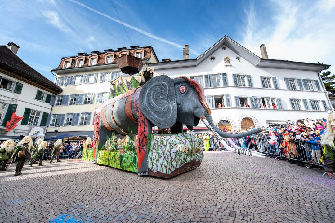 Fasnachtsumzug Solothurn 2019 Drittplazierte: Muttiturmbisser Zunft Solothurn - «Mit Pfil und Boge gö mir id Schlacht»