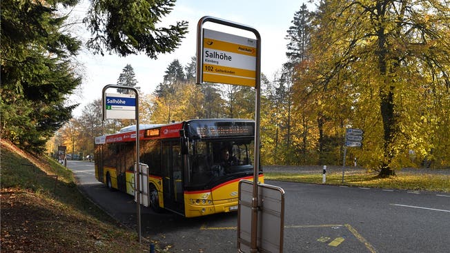 Die Bushaltestelle «Salhöhe», die sich sowohl auf Aargauer als auch auf Solothurner Gebiet befindet, soll ausgebaut werden.