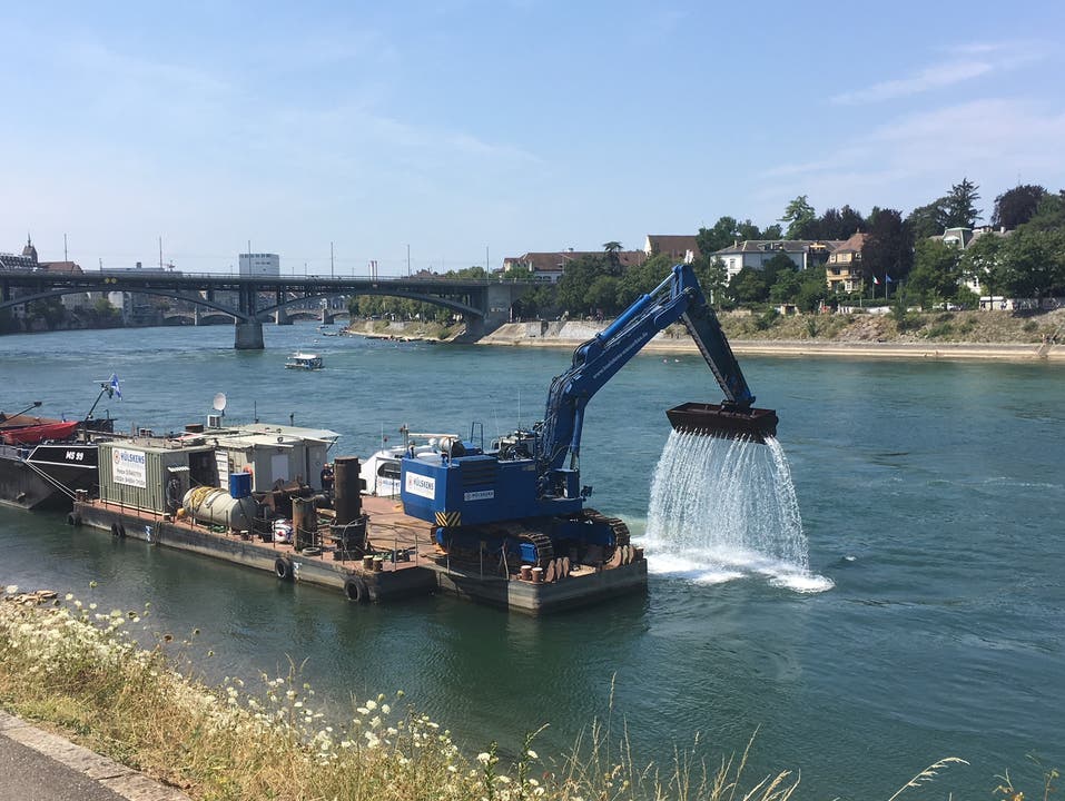 Schifffahrtsrinne auf dem Rhein in Basel wird tiefer gelegt