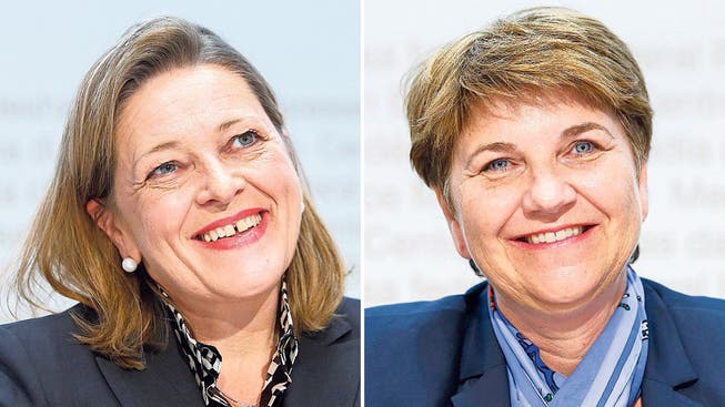 Könnte es als erste Urnerin überhaupt in den Bundesrat schaffen: Heidi Z’graggen (links). Wird im zersplitterten Wallis als solide, stille Schafferin geschätzt: Viola Amherd (rechts).