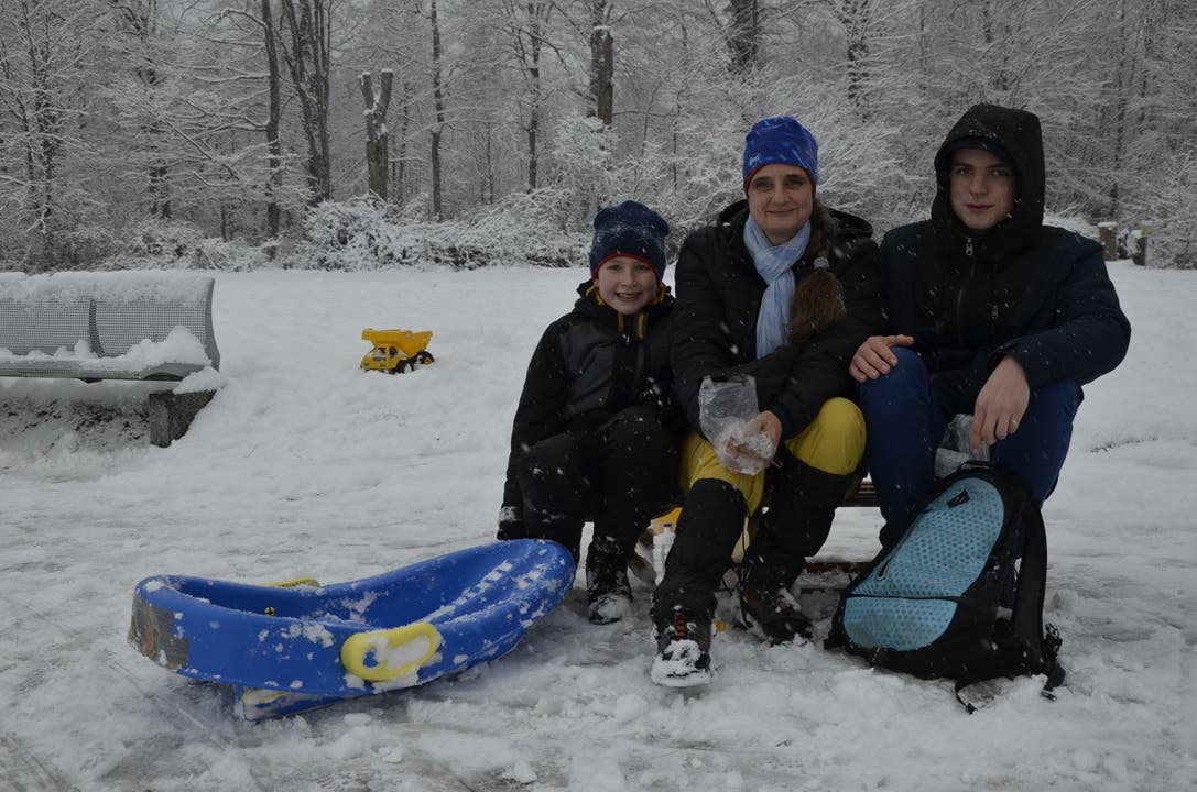Schlitteln auf der Baldegg Beim ersten grossen Schnee im Jahr schlitteln Kinder mit ihren Eltern oder Grosseltern auf der Baldegg in Baden.