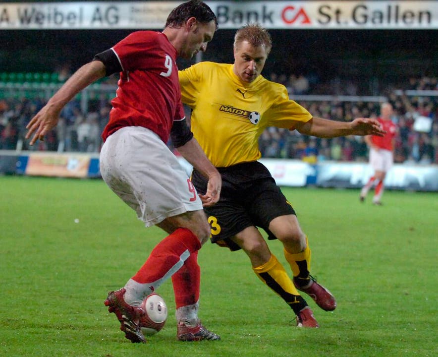 2006 als Fussballer im Einsatz gegen Stéphane Chapuisat