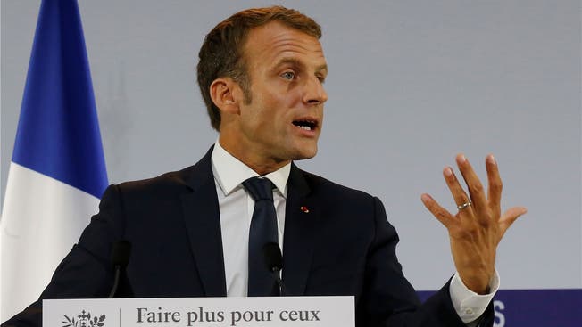 Präsident Macron stellt seinen Plan zur Armutsbekämpfung vor – und versucht dabei, sein Image aufzupolieren. Key
