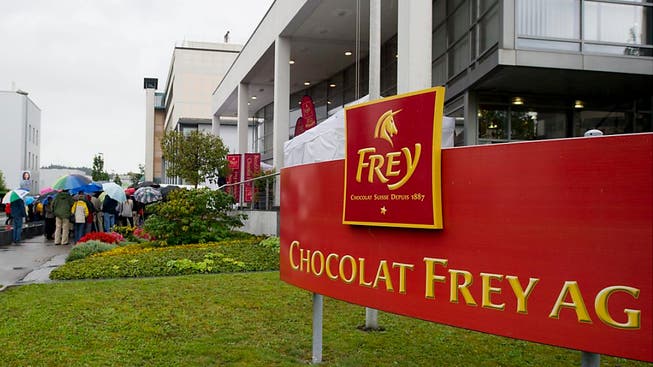 Das Fabrikationsgebäude von Chocolat Frey in Buchs AG.