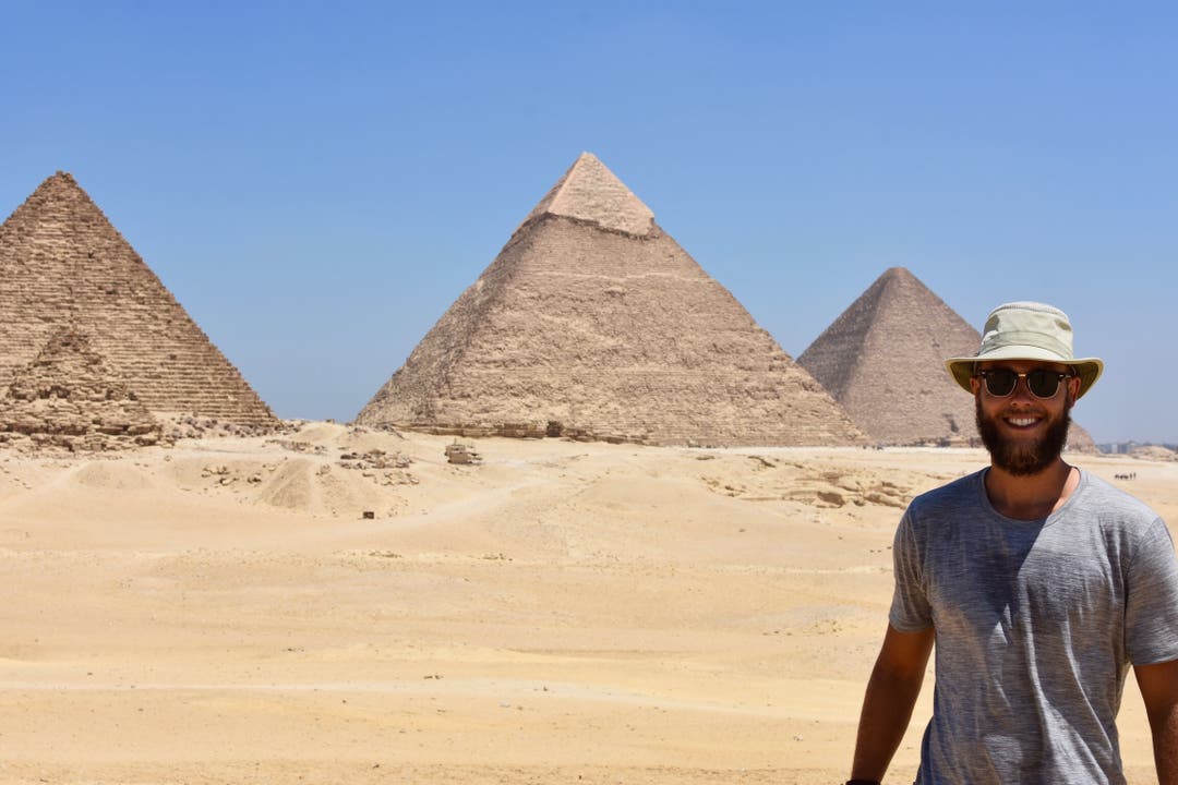 Lukas Steiner erkundet auch die ägyptischen Pyramiden.