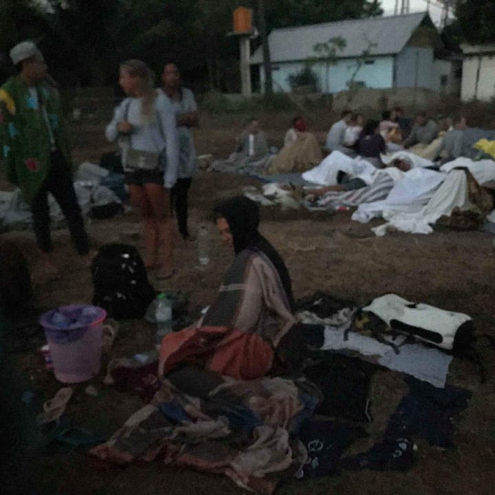 So verbrachte Dayana und die Bewohner von Gili Air die ersten zwei Nächten nach dem Erdbeben.