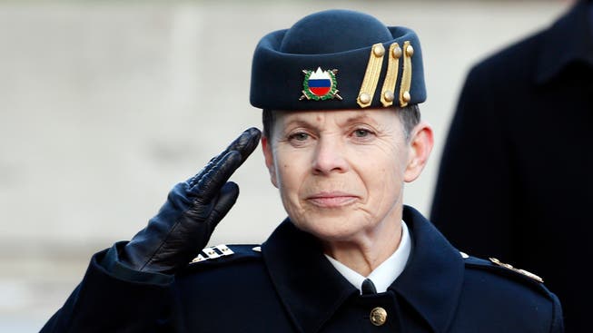 Erste Armeechefin Sloweniens: Alenka Ermenc.