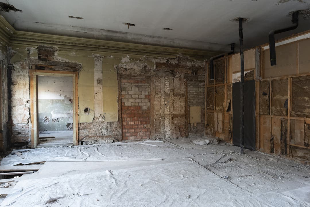 Der jetzt wiederentdeckte Ochsensaal ist auf den ersten Blick in einem desolaten Zustand.