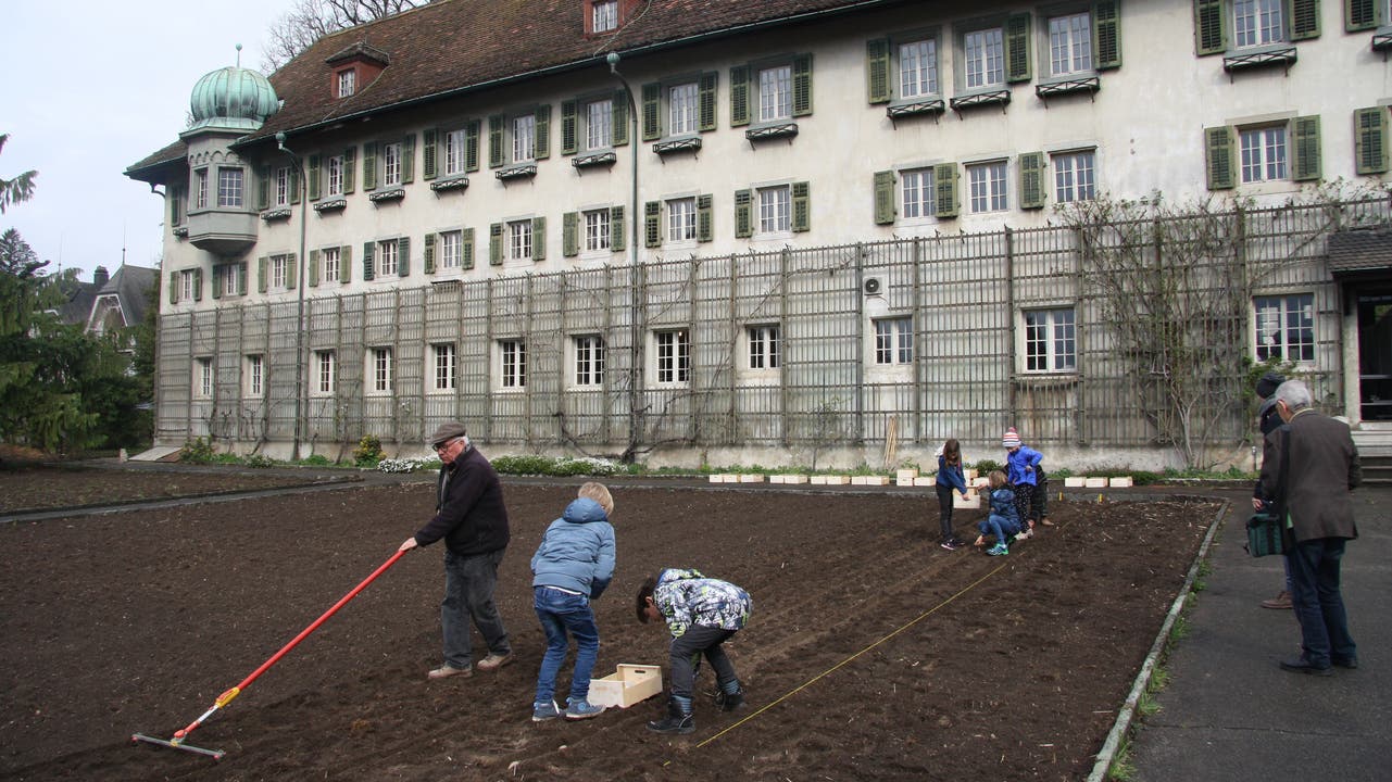  Vor dem Klostergeäude wird der Sorten- und Bildungsgarten angelegt.