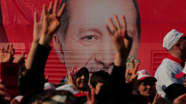 Erdogan-Sympathisanten während einer Rede des Präsidenten 2017 in Istanbul. Wer für ihn ist, hat wenig zu befürchten.