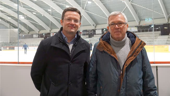 Heinz Zaugg (rechts) und sein Nachfolger im Präsidentenamt, Ralph Werder.Sih