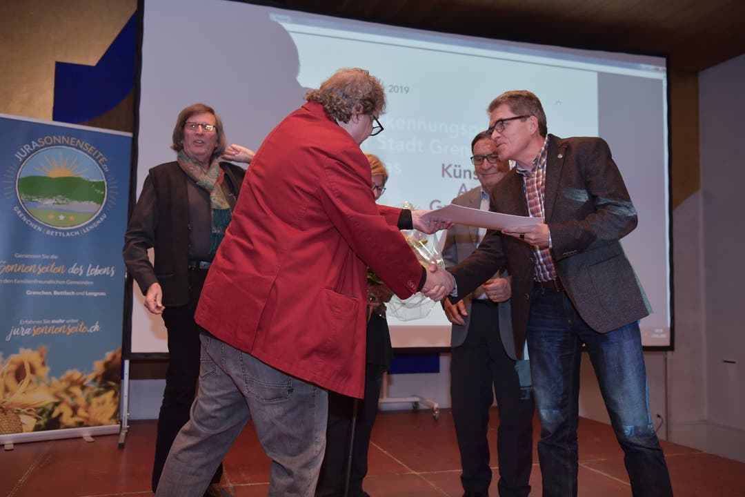 Kulturpreisverleihung 2019 Der Anerkennungspreis geht an das Künstlerarchiv Grenchen, Vorstandsmitglieder.