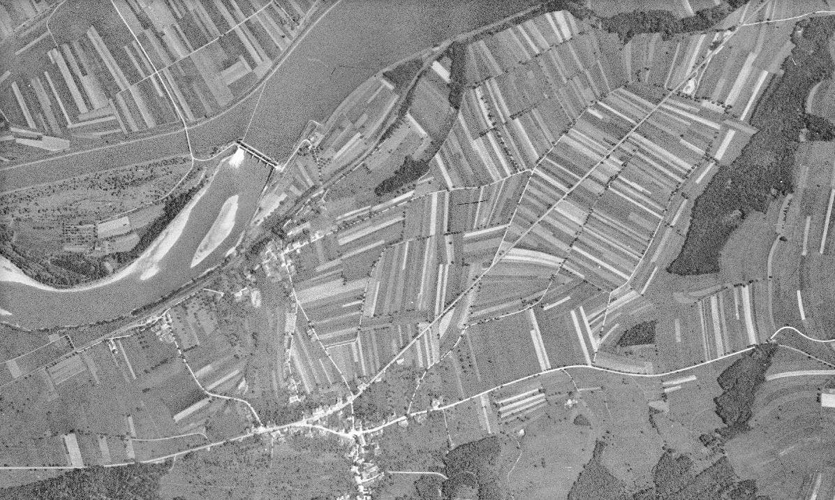 Leibstadt 1946 – das Kernkraftwerk nahm erst 1984 den Betrieb auf.
