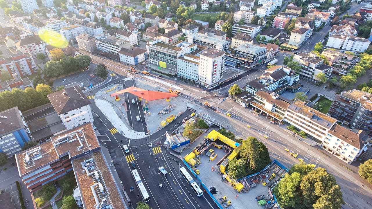 Drohnenfotos Zentrum Schlieren am 02.08.2018