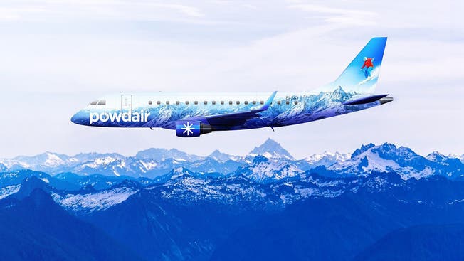 So stellte sich Powdair das Flugzeug vor, das ins Wallis fliegen sollte.