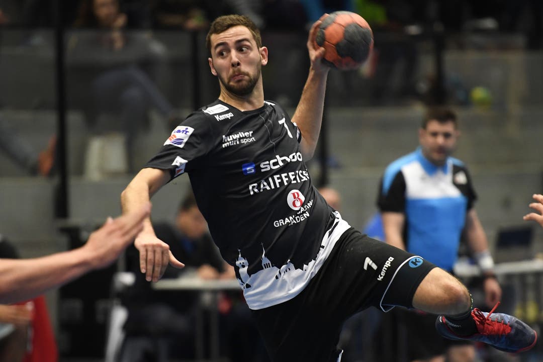 Handball, NLB: TV Endingen - STV Baden Francesco Biffiger (STV Baden).