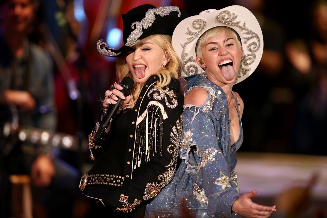 Madonna und Miley Cyrus 2014.