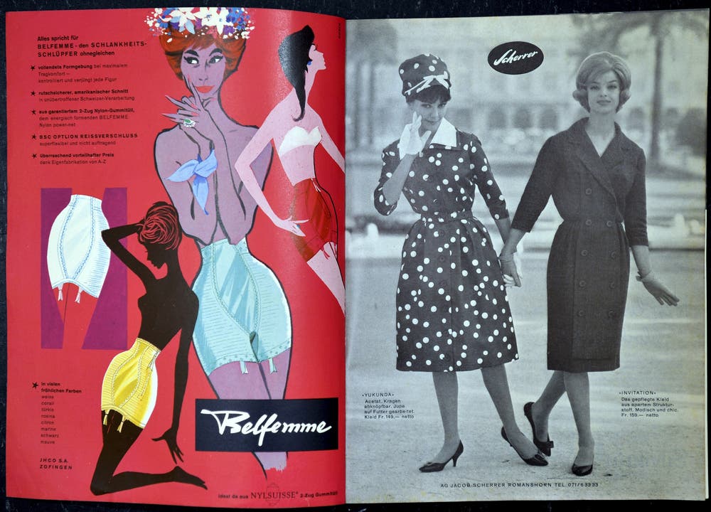 Modekataloge aus den 50er-Jahren, die Luzia Meister in den letzten Jahren gesammelt hat Annabelle, Frühjahr 1960