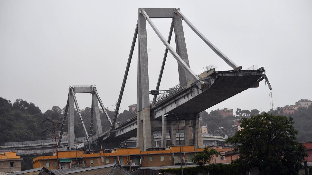 Die eingestürzte Morandi-Brücke.
