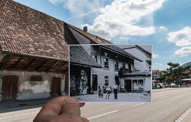Ein historisches Foto im jetzigen Oensingen.