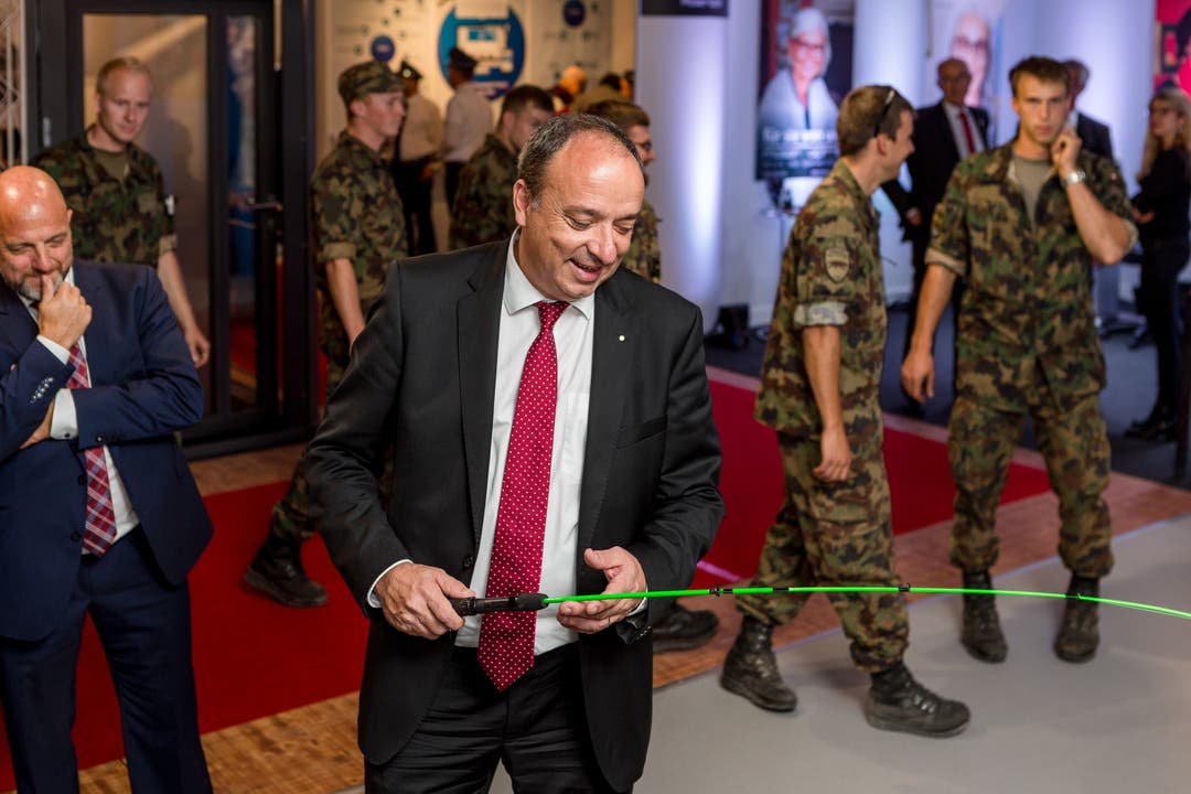 Expo Brugg-Windisch 2018 Regierungsrat Markus Dieth durfte sich als einer der Ersten ein Bild von der Expo 2018 machen.