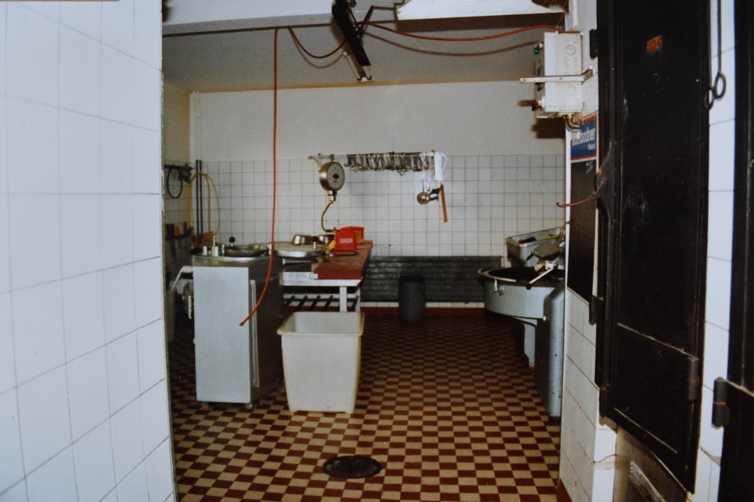 Blick in die Wursterei. 1987.