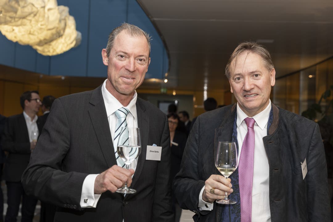 Der Dietiker FDP-Gemeinderat und Unternehmer Olivier Barthe ist neu im IHV dabei. Hier im Bild mit Gregor Biffiger, Präsident des Gewerbeverbands Limmattal.