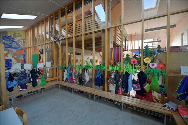 Der Kindergarten Stellihof – links der Raum Ost, wo noch die Spielgruppe Pingu untergebracht ist.