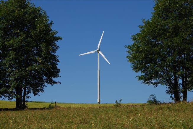 Mitwirkungsverfahren voraussichtlich ab Herbst. Diese Windkraftanlage steht in Schwängimatt, Laupersdorf.