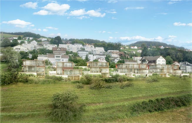 Umstritten: Die fünf Häuser der Überbauung «La Vela» unmittelbar am Rand des Siedlungsgebietes.