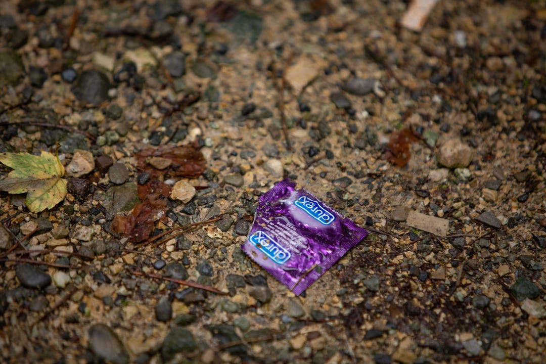 ... oder Kondome. In den letzten Jahren hat sich das Abfallproblem allerdings verbessert.