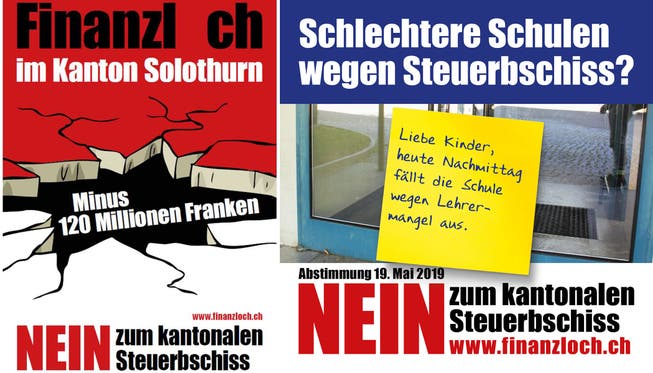 Die Kampagne der Linken zur Steuervorlage im Kanton Solothurn.