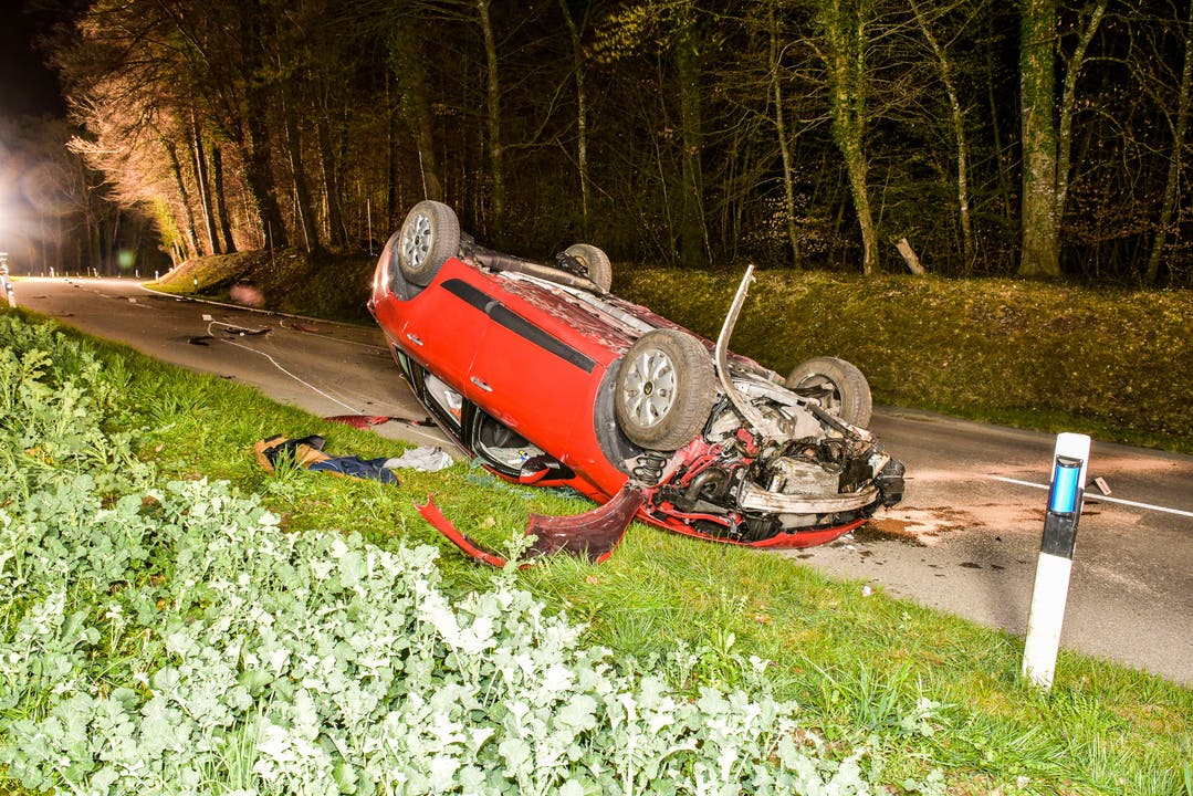 Rheinau ZH, 7. April: Ein 32-Jähriger ist mit seinem Auto am Sonntagabend von der Strasse abgekommen, worauf sich dieses überschlug. Der Lenker wurde verletzt.