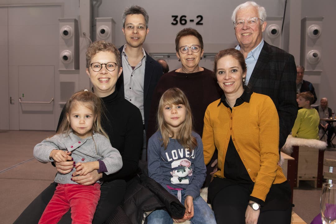 Neujahrsapéro der Stadt Baden 3 Generationen der Familie Sterk vereint.