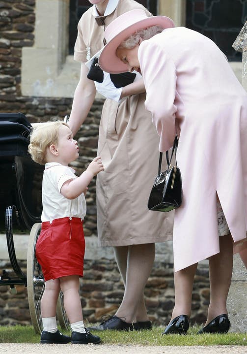 Der Urenkel und seine Urgrossmutter: Prinz George und Queen Elizabeth.