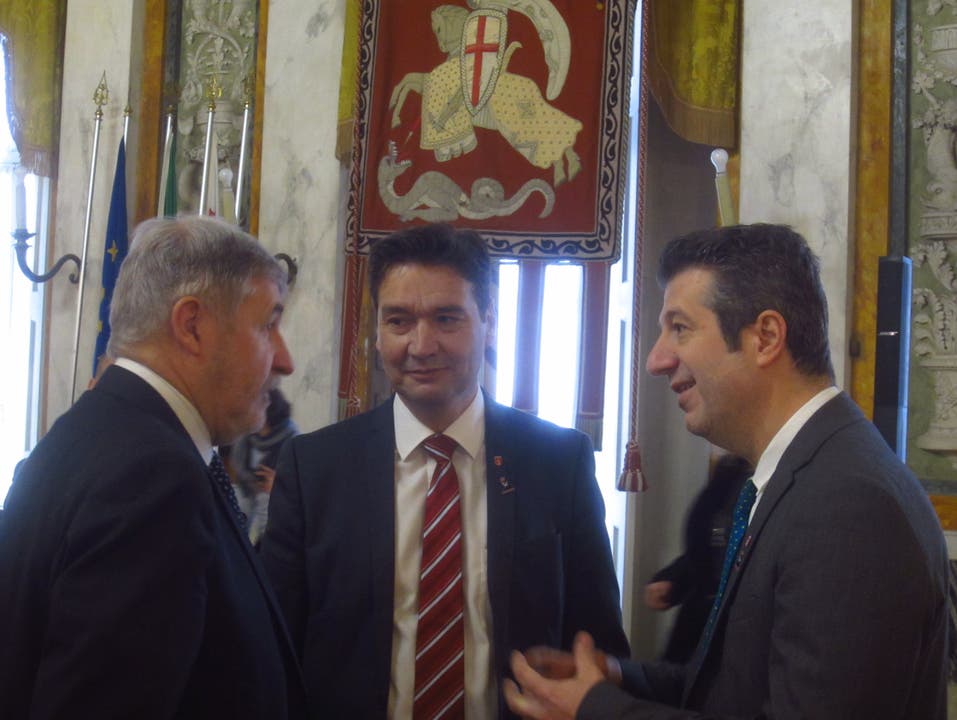Genua 2019 beim Bürgermeister Marco Bucci