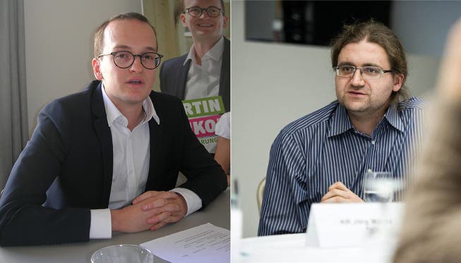 Die Herausforderer: Martin Neukom (Grüne) und Jörg Mäder (GLP).