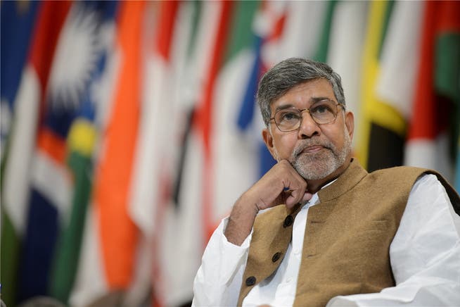 «Medien sind eine wichtige Waffe im Kampf gegen Kindersklaverei», sagt Kailash Satyarthi über seine Arbeit.Martial Trezzini/Keystone