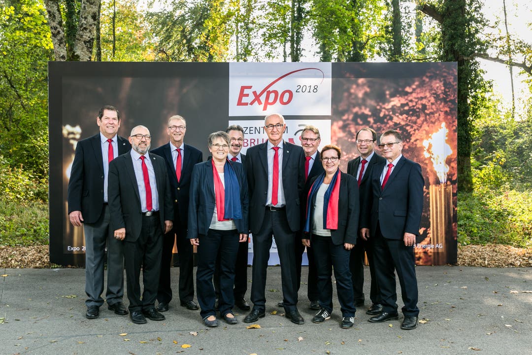 Expo Brugg-Windisch 2018 Das Expo-OK mit Präsident Urs Keller in der Mitte.