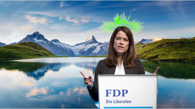 Grüner Heiligenschein als Wahlkampftaktik? Die Kehrtwende von FDP-Präsidentin Petra Gössi überraschte.