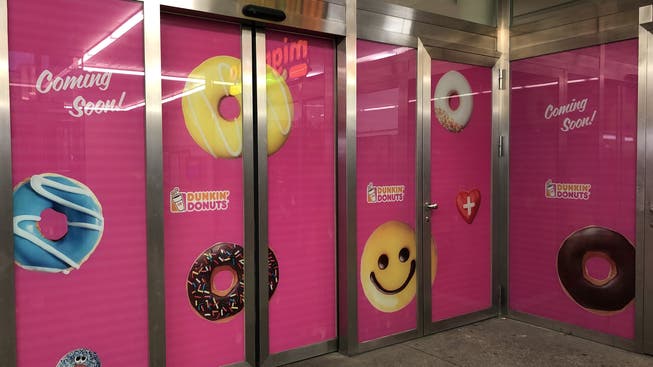 Bald Wirklichkeit: Dunkin'Donuts am Oltner Bahnhof.