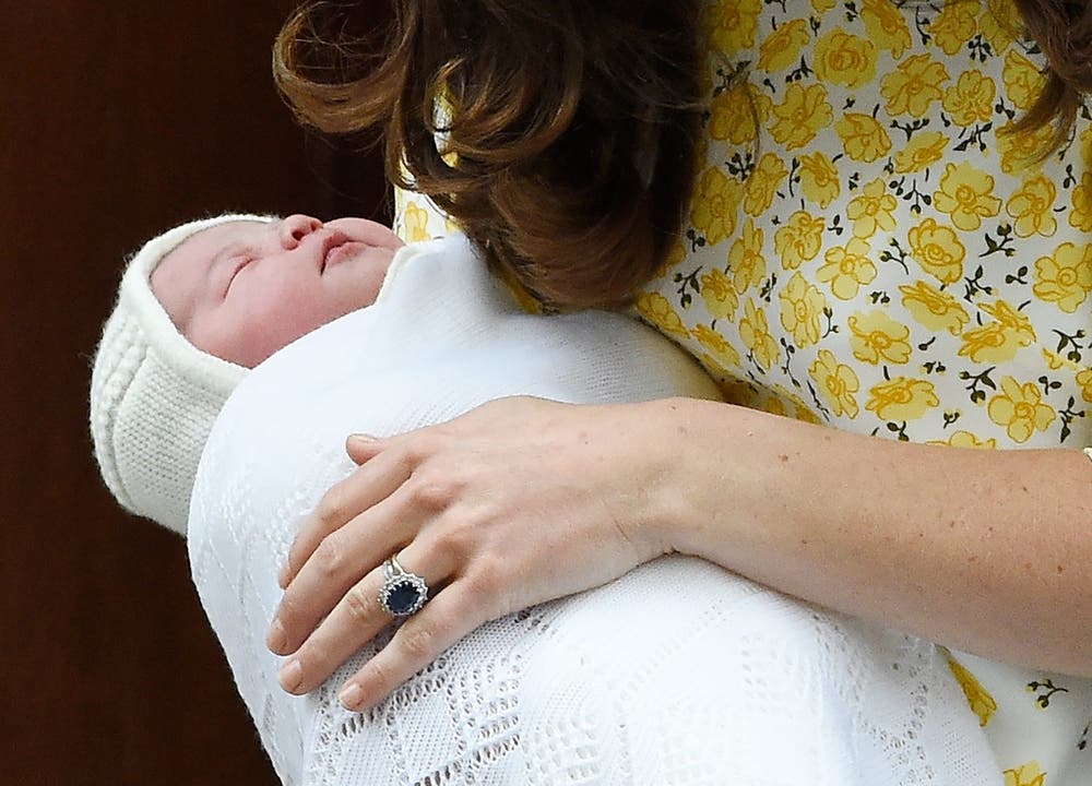 Prinzessin Charlotte kurz nach der Geburt.