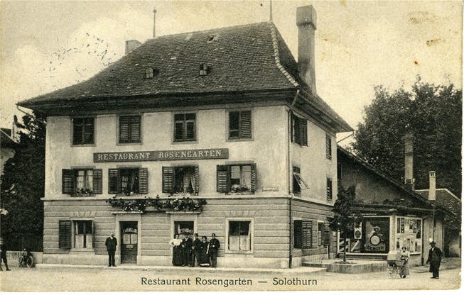Das Restaurant Rosengarten anno 1915, wie es aber auch schon 17 Jahre vorher ausgesehen haben dürfte.