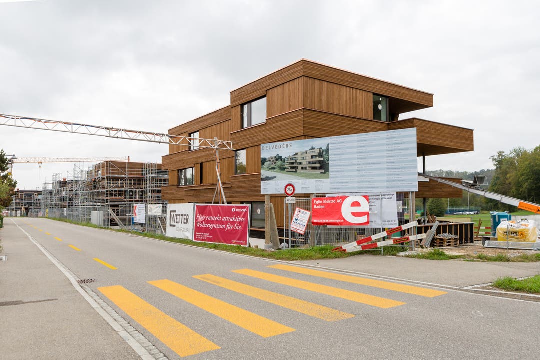 Die Baustelle Belvédère, wo sieben neue Wohnhäuser mit Wohnungen entstehen.