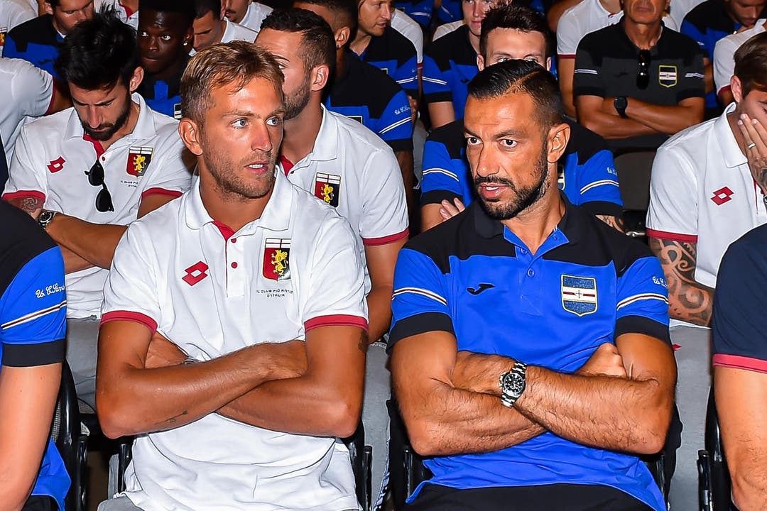 Unter ihnen waren die italienischen Nationalspieler Domenico Criscito (links) und Fabio Quagiliarella.
